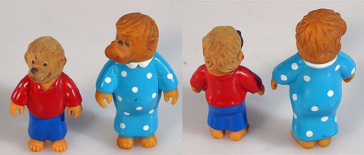 BERENSTAIN BEARS, MAMA BEAR AND BROTHER BEAR, 1986 FIGURINES, SET OF 2