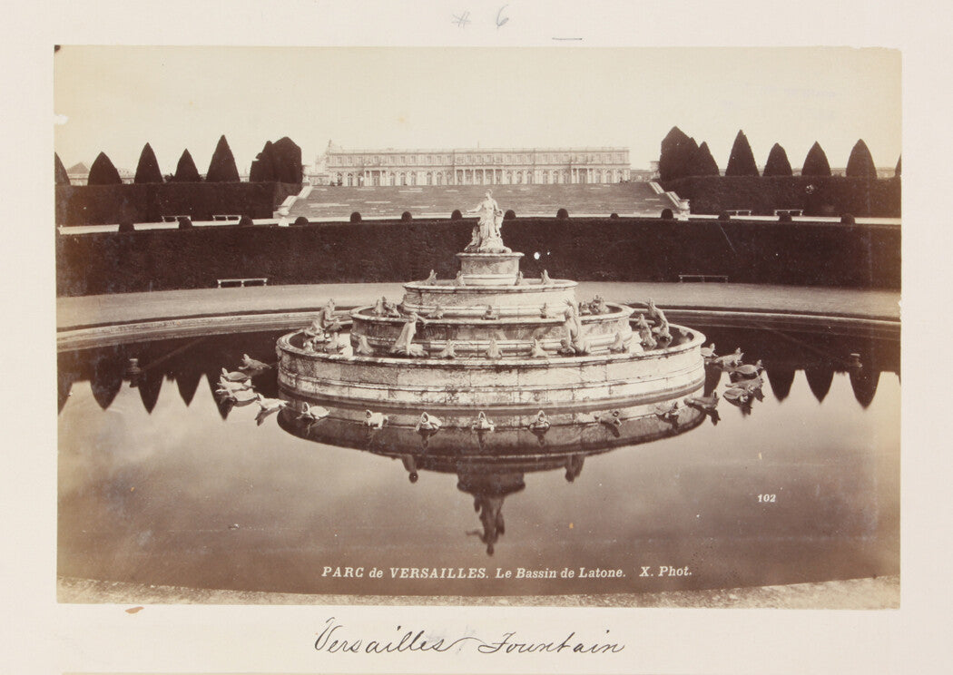 Vintage Versailles Fountain Paris Photo Print - 8x10 Reprint, Classic Paris Wall Decor