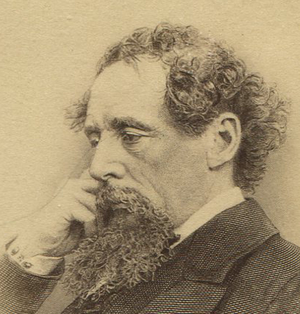 CHARLES DICKENS, AUTHOR. PENSIVE POSE. CDV.
