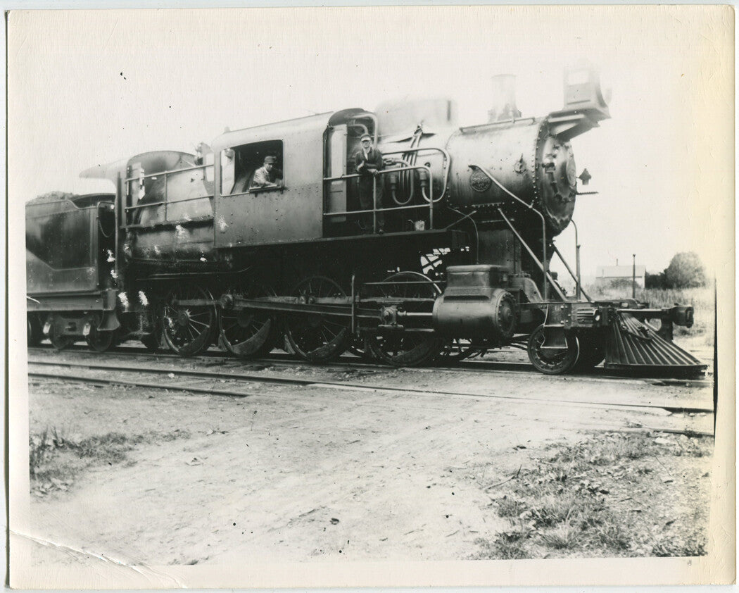 Vintage Steam Locomotive Railroad Print, 8x10 Black & White Photo, Archival Stock Wall Art