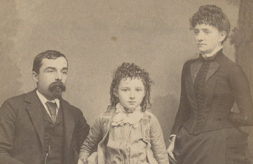 Vintage Cabinet Card Family Photo 4 Set with Father Photos - Myerstown, PA