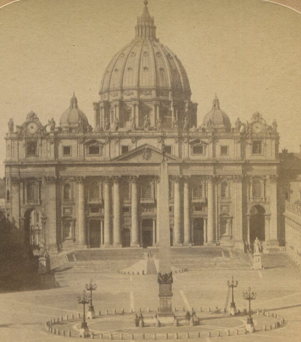 ARCHITECTURAL, ST PETERS CATHEDRAL, ROME. 2 SET STEREOVIEWS.