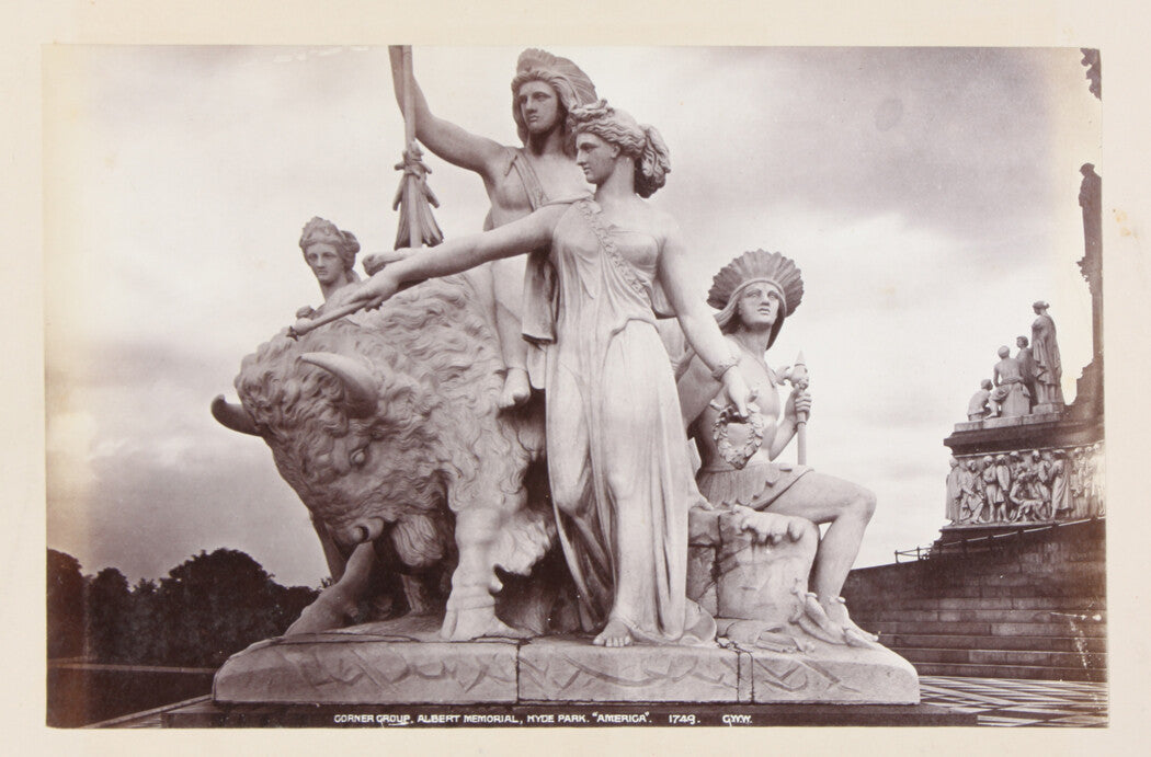 AMERICA STATUE, ALBERT MEMORIAL, HYDE PARK. LONDON, ENGLAND. 8x10 reprint