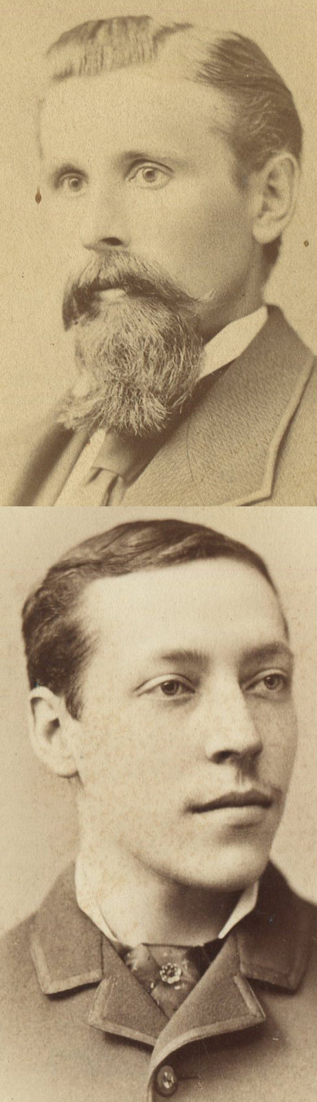 Vintage Cabinet Card Set: Two Original New York Portrait Photos, Maker Mark, Collectible Wall Decor