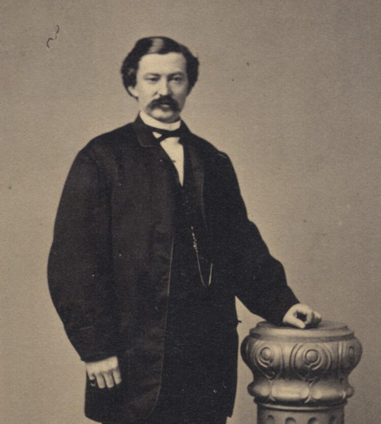 CDV PORTRAIT OF WELL-DRESSED MAN FROM LEISHEAR FAMILY ALBUM - BALTIMORE, MD