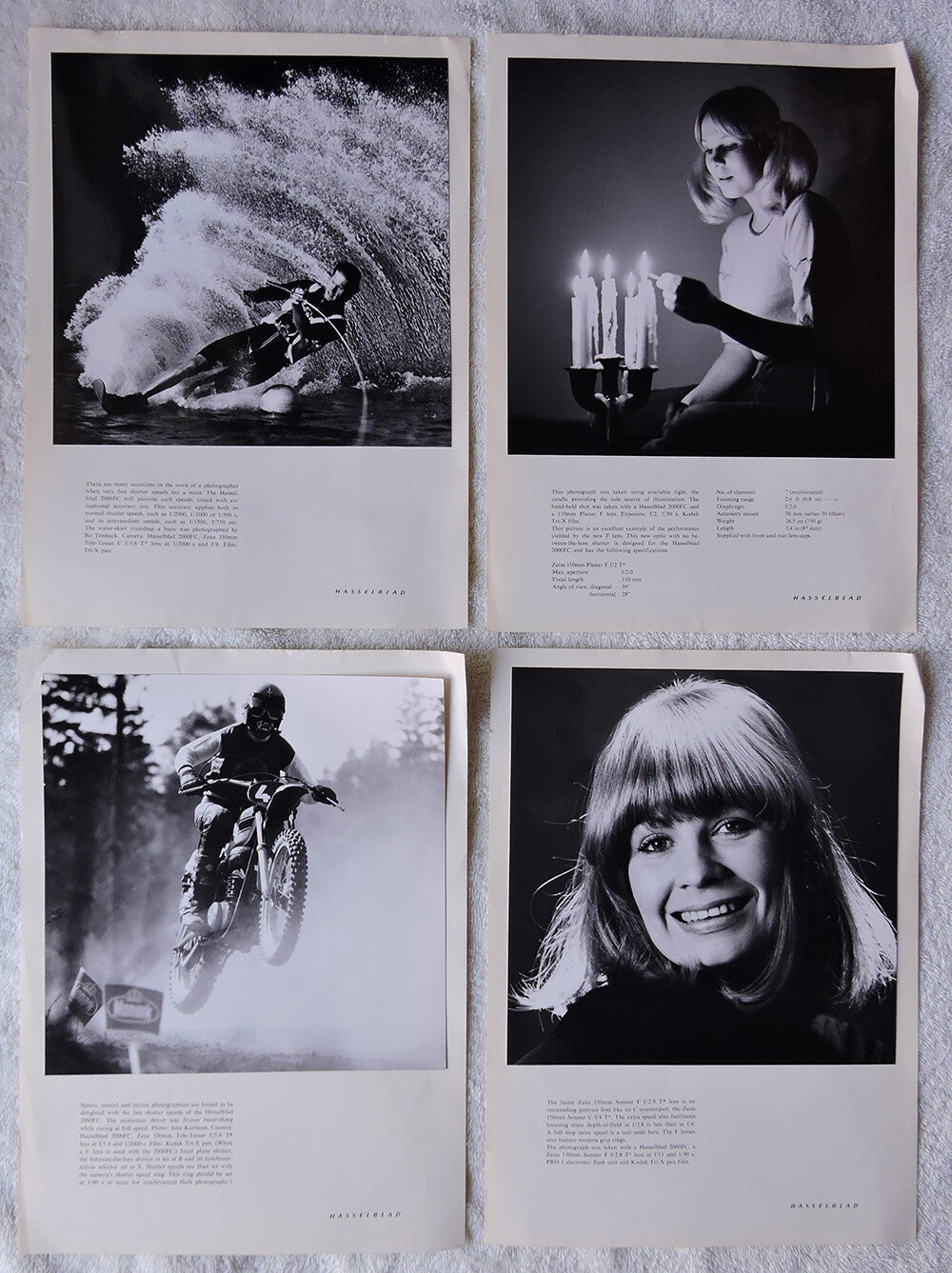HASSELBLAD REAL VINTAGE B+W PHOTOS TAKEN BY THE COMPANY SET OF 4