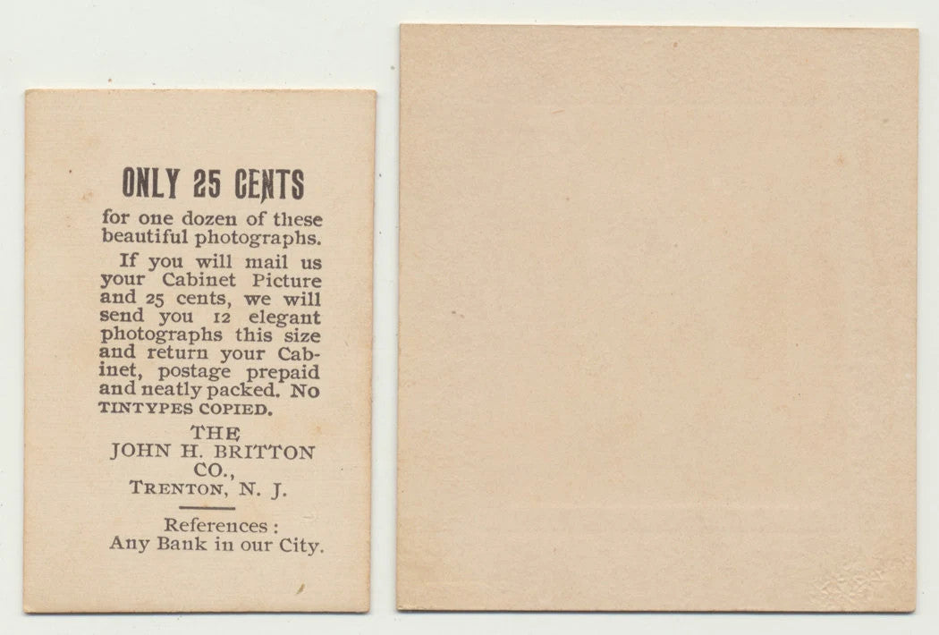 2 Photographs. Man w/ Large Mustache. Copy Print. Girl w/ Big Hair. Silver Print