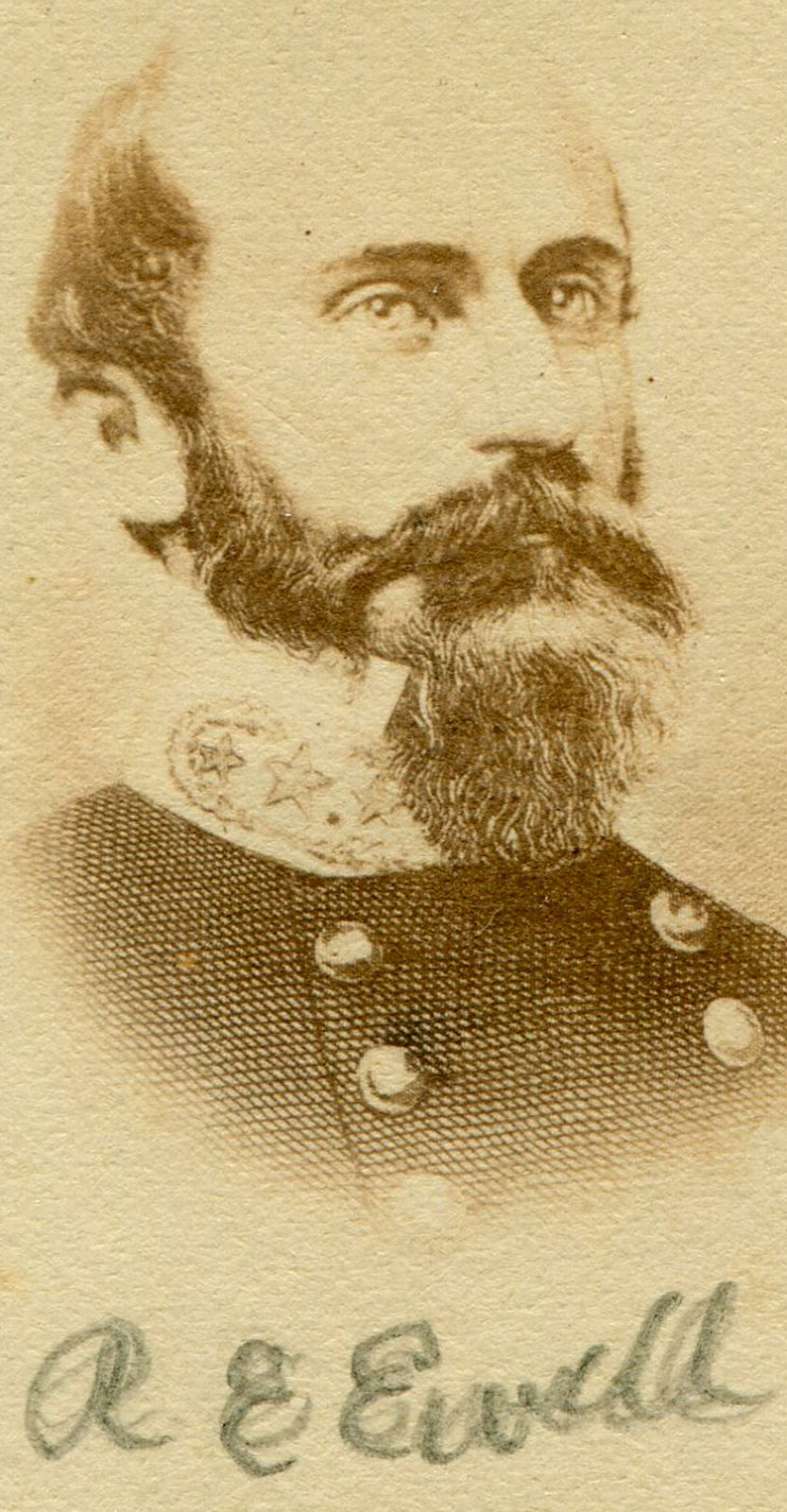 CSA GENERAL RICHARD EWELL. CDV.