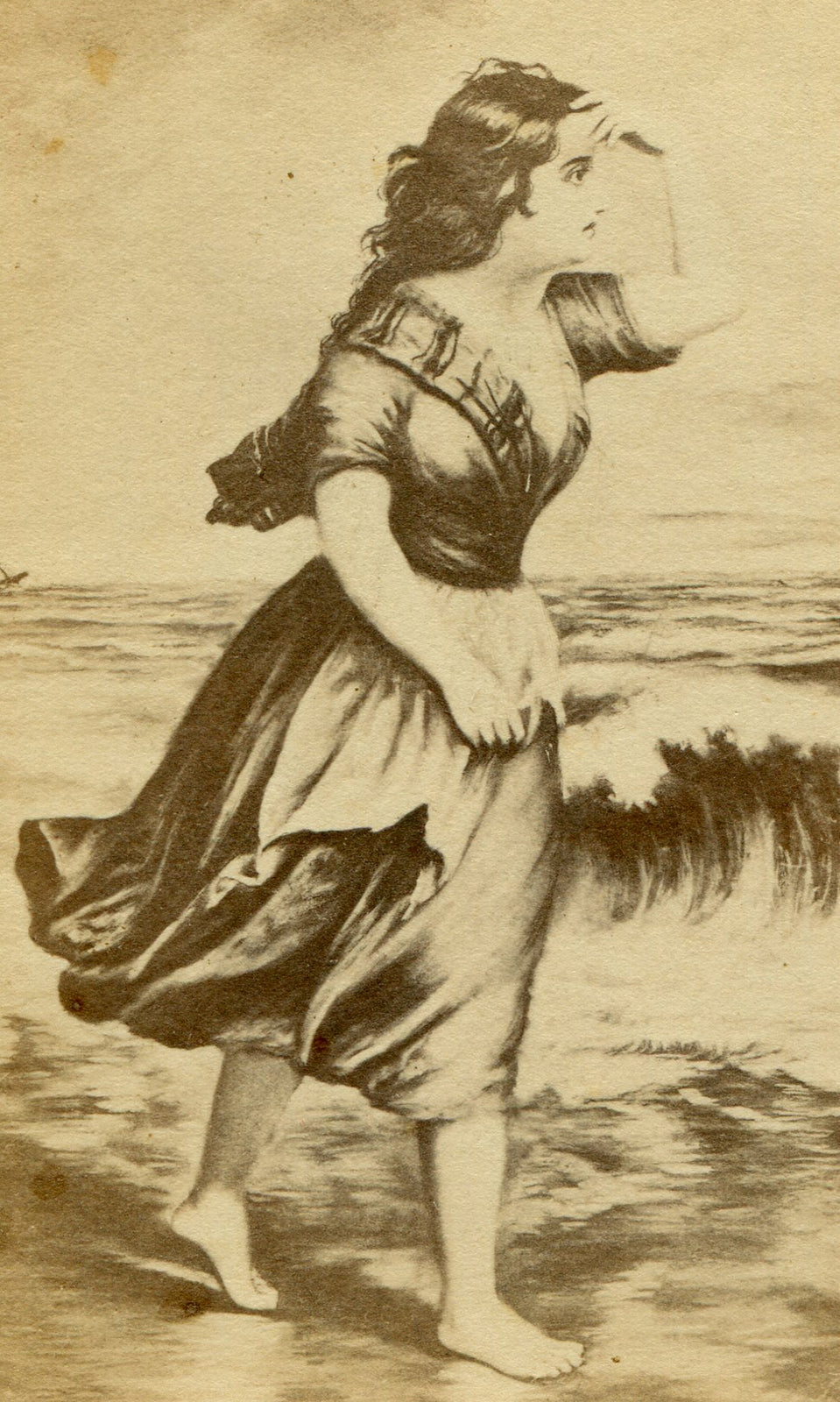 FISHERMAN DAUGHTER. CDV OF ARTWORK.