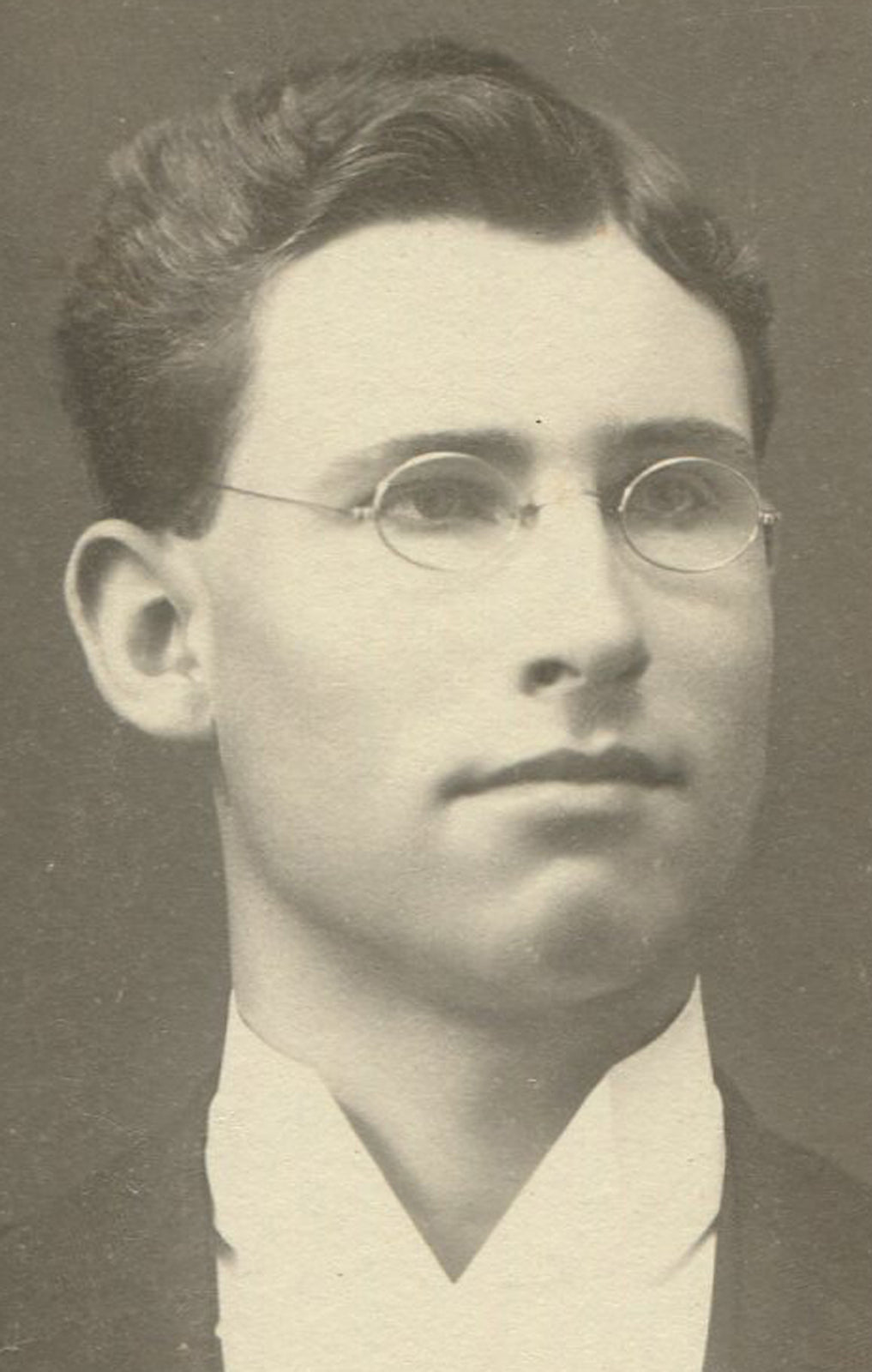 Vintage cabinet card photo - original early 1900s gentleman portrait in smart glasses, circa 1900, 7.25x5.25 in wall art