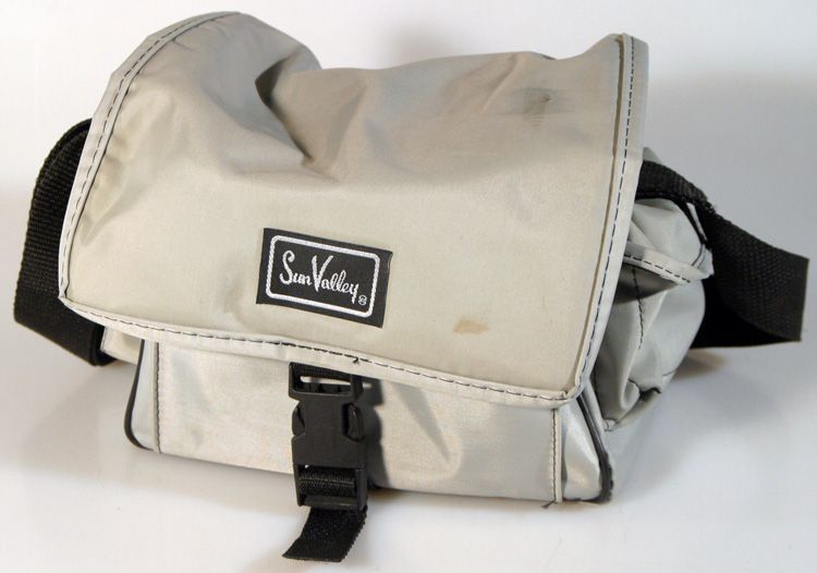 Vintage Sun Valley Camera Gadget Bag with 3 Outer Pockets, 9x6x6, Velcro Dividers, Used Good Condition