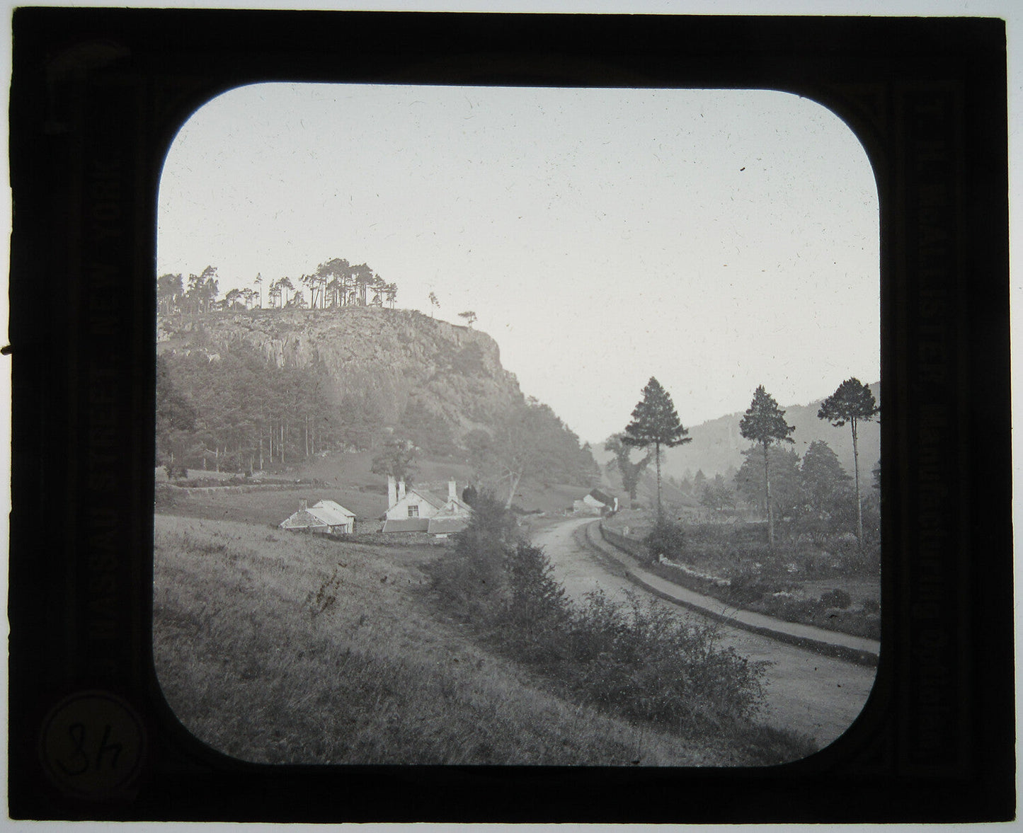 Vintage Wicklow Ireland Cottages Lantern Slide – Old Photo 3.25x3.5 in, Scenic