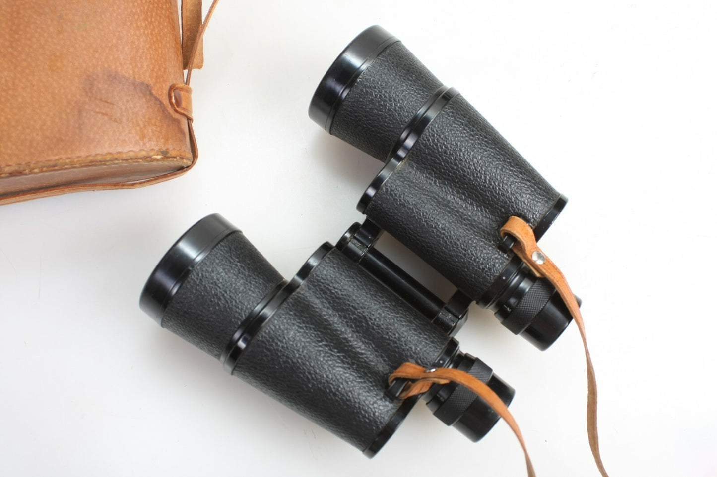 Vintage Travel Binoculars with Case and Strap