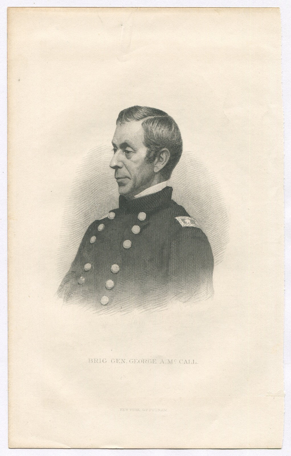 BRIG.GEN.GEORGE A.McCALL USA. LITHOGRAPH 9.5X6 INCHES.