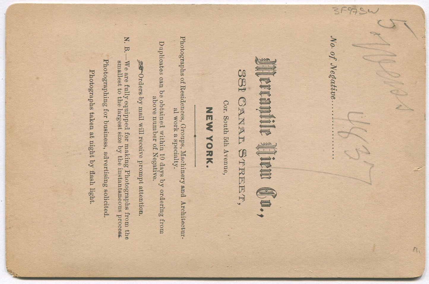 BLACKSMITH SHOP EXTERIOR. WORKERS WITH WHEELS AT DOOR. CABINET CARD. N.Y.