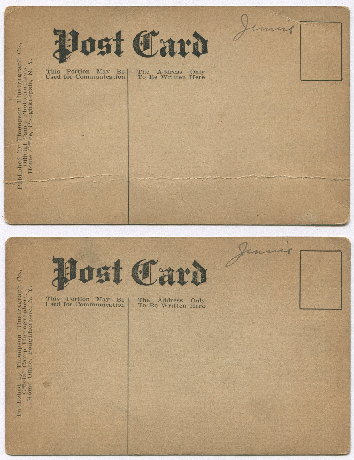 STREET SCENE, CAMP LEE, VA. POSTCARD, LITHOGRAPH. 2 SET.POSTCARD,LITHOGRAPH.