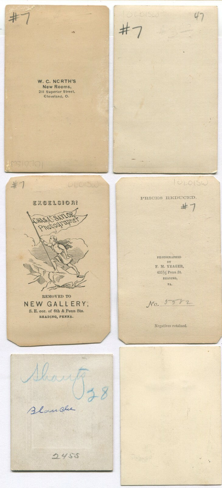 PHOTO COLLECTION W/4 CDV. PA AND OHIO.