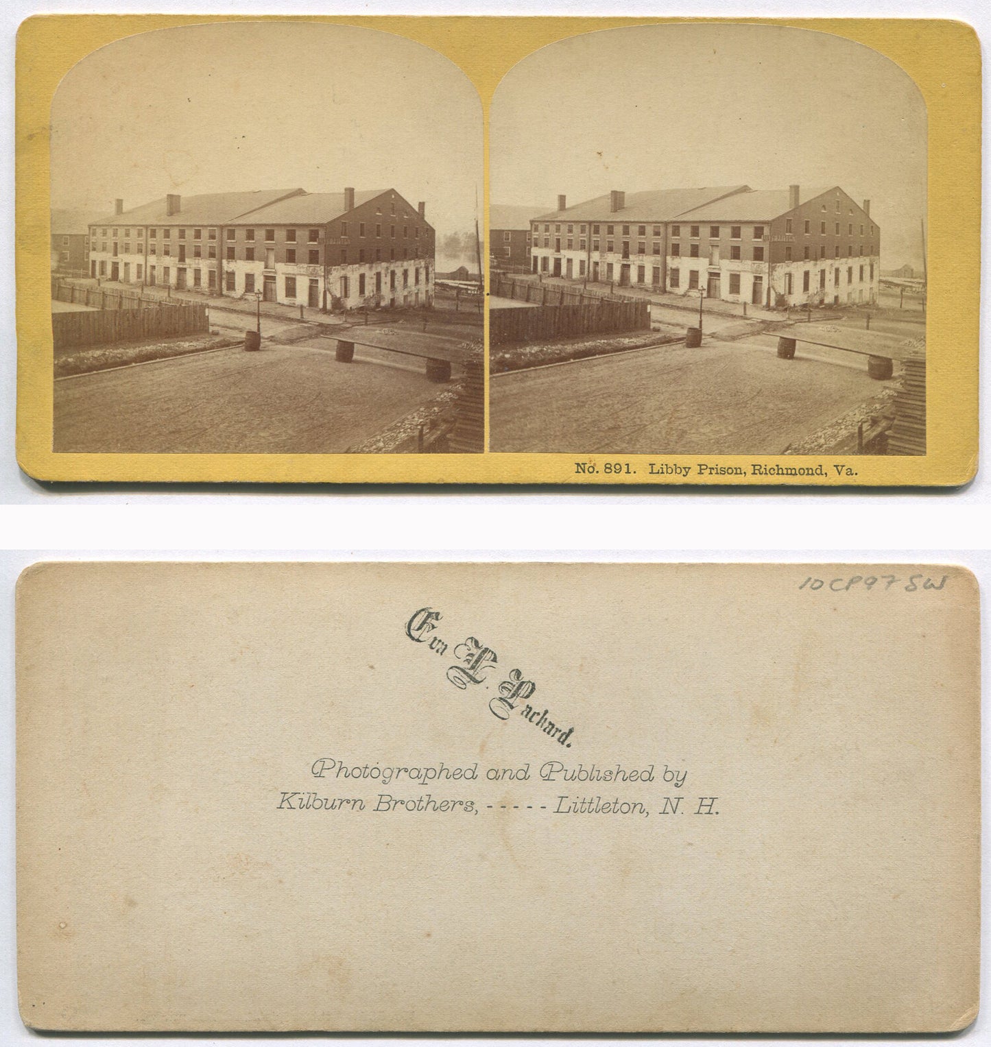 CIVIL WAR STEREOVIEW, LIBBY PRISON. RICHMOND, VA.