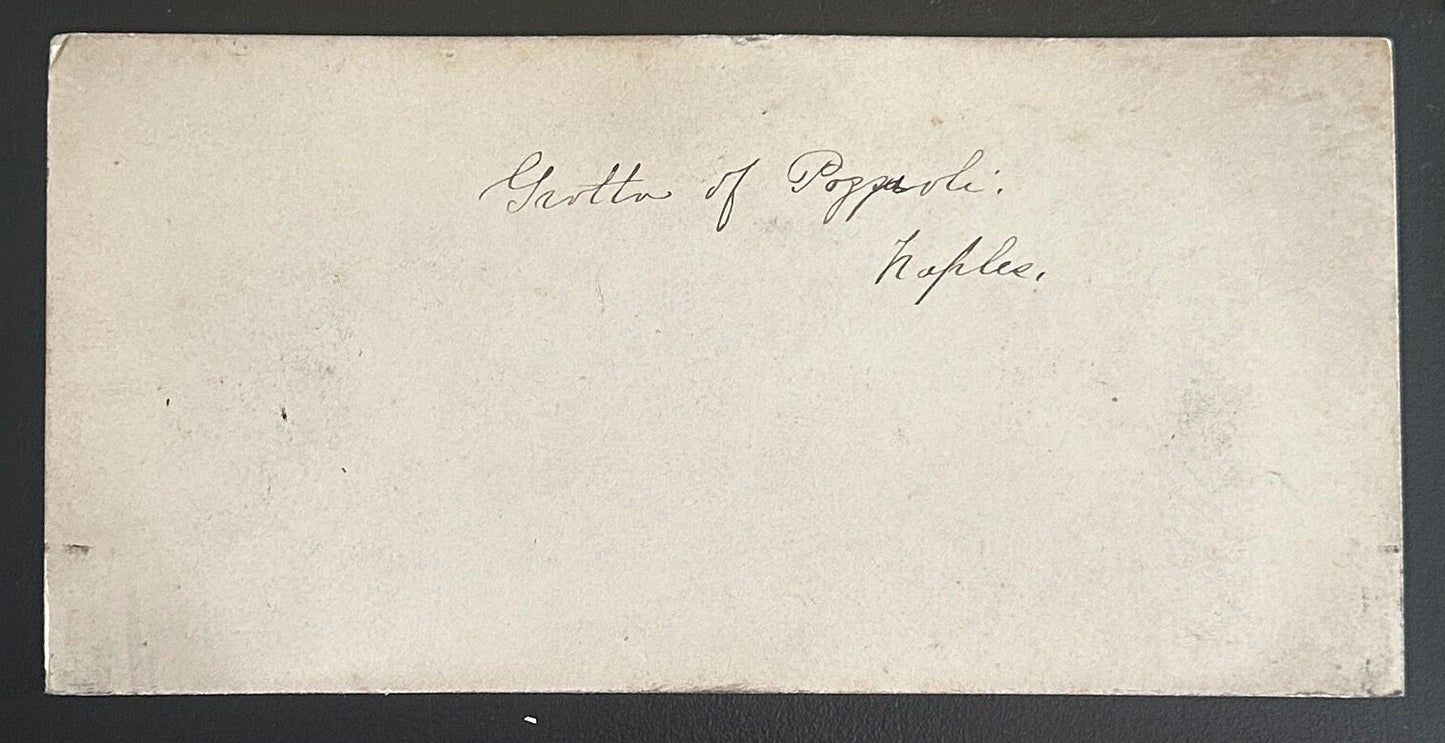 Vintage StereoView Card Interior of Grotto di Pozzuoli Naples Italy 3.5x7in