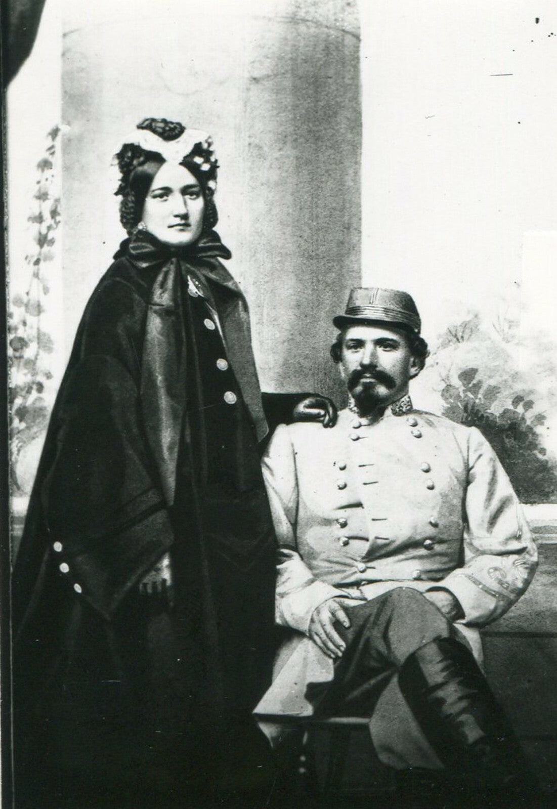 CIVIL WAR GENERAL JOHN HUNT MORGAN AND WIFE, CSA. - 8x10 reprint