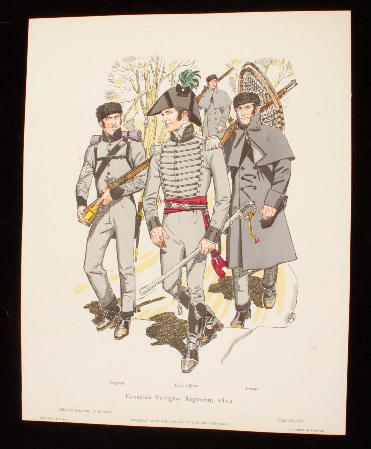Canadian Voltiguer Regiment 1812 Illustration 11x14