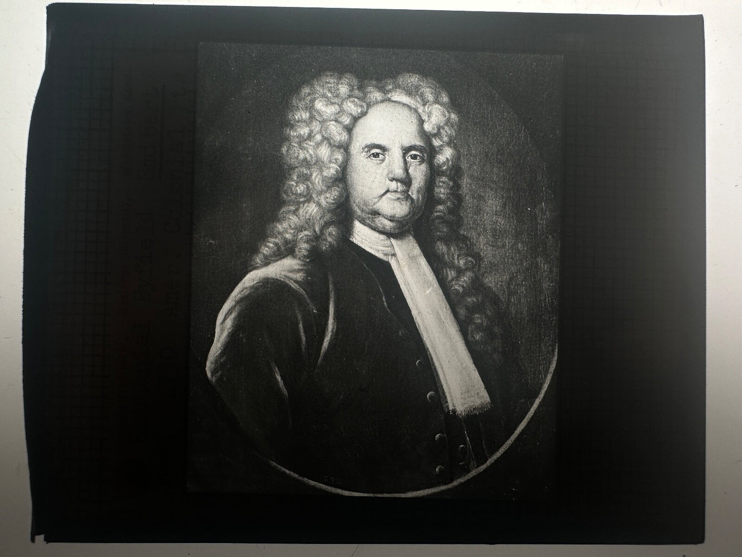 Vintage Lantern Slide Nathanial Byfield Smibert 3.25x4in