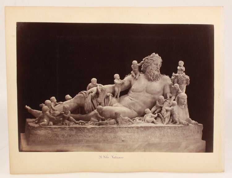 ALBUMEN PHOTOS OF COLOSSAL NILE STATUE & INTERIOR CHIESA DI SAN GIOVANNI