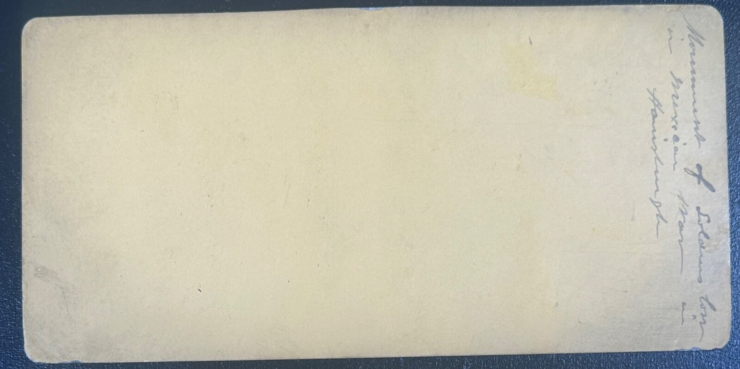 Vintage StereoView Card ���Monument for Soldiers Mexican War, Harrisburgh" 3.5x7"