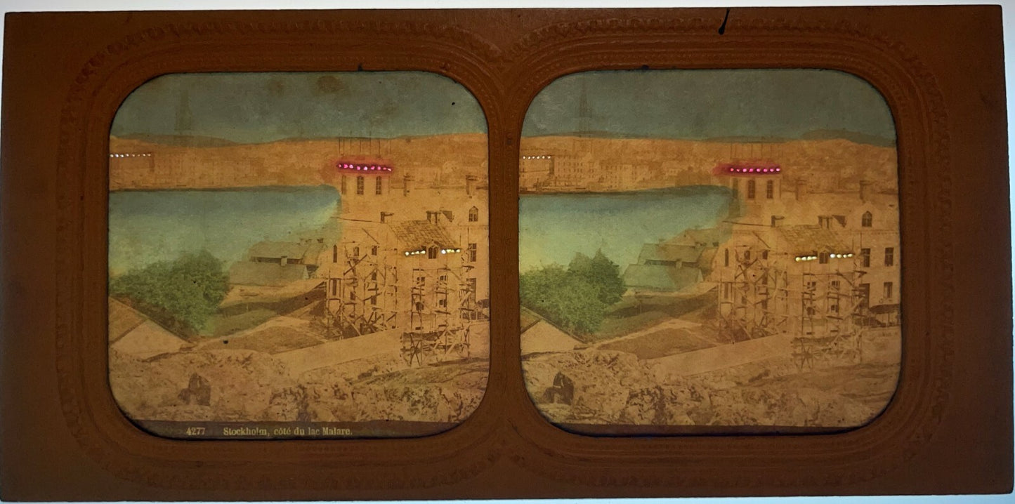 TISSUE STEREOVIEW OF MARLAR LAKE & SURROUNDING BUILDING - STOCKHOLM, SWEDEN