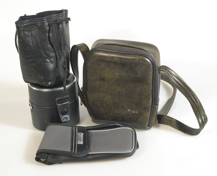 LENS AND SMALL CAMERA CASES, GROUP OF 4