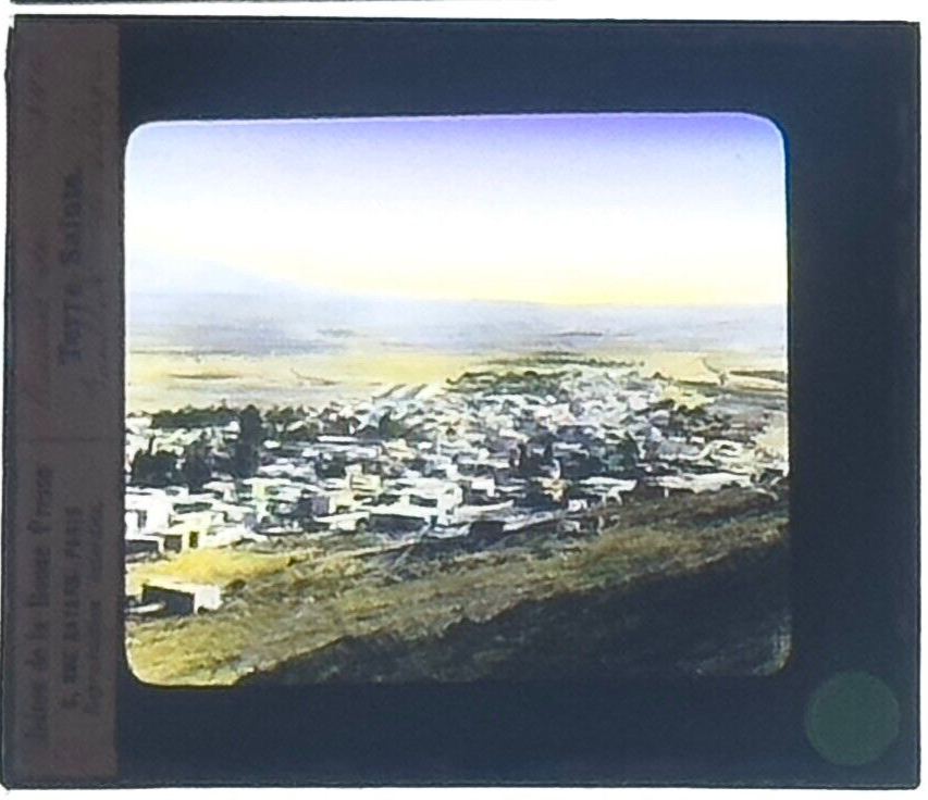 VINTAGE LANTERN SLIDE "Terre Sainte" 3.25X4IN