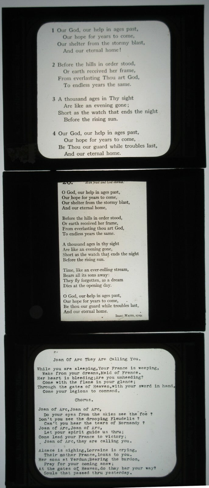 19TH CENTURY KARAOKE. 10 LANTERN SLIDE. TITLES IN DESCRIPTION.