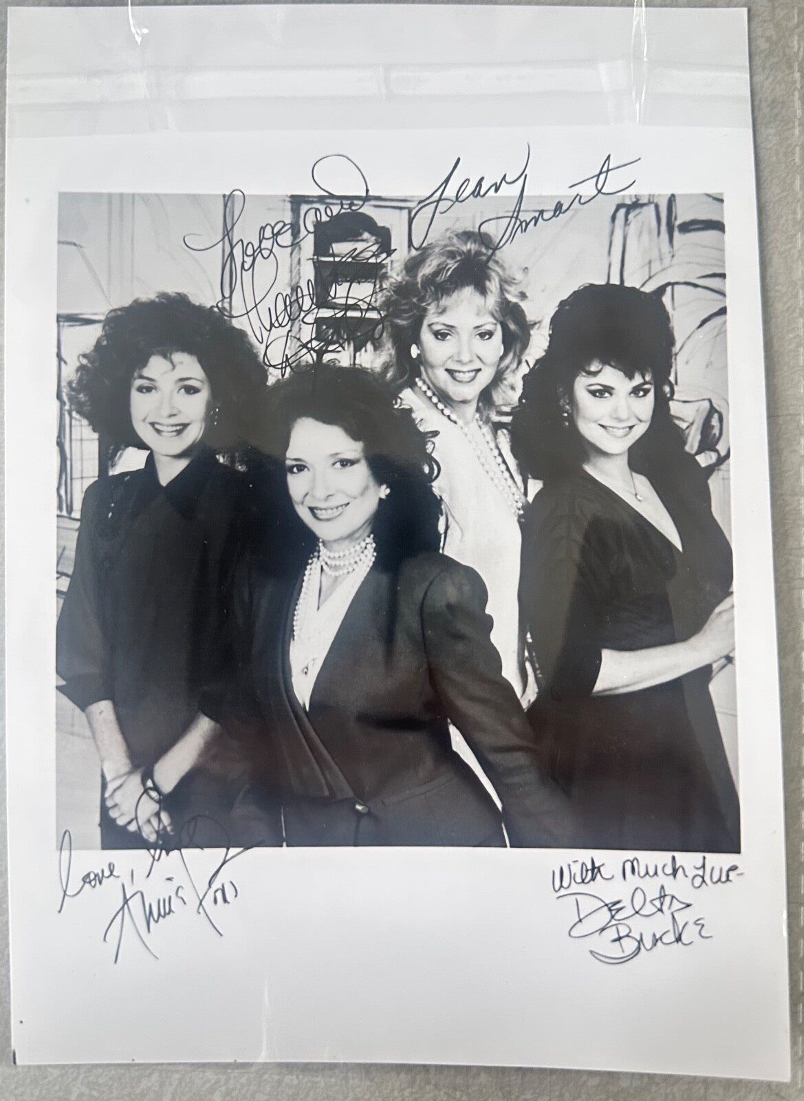 Vintage 5x7 Designing Women photo 1986 cast: Potts, Burke, Carter, Smart - retro TV memorabilia