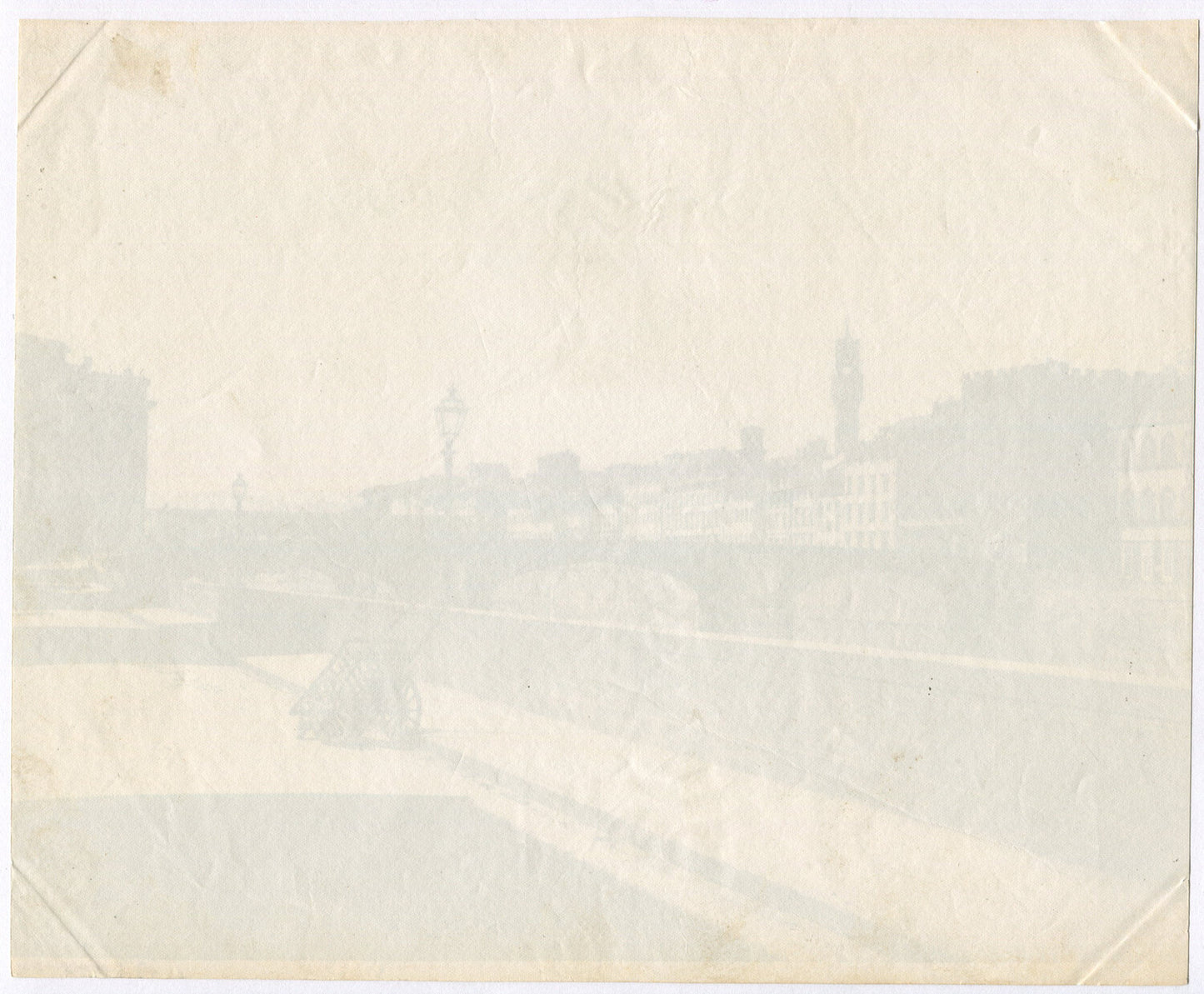 Vintage Naples Bridges Pull Cart Photo - Unmounted Albumen Print, 8x10, Historic