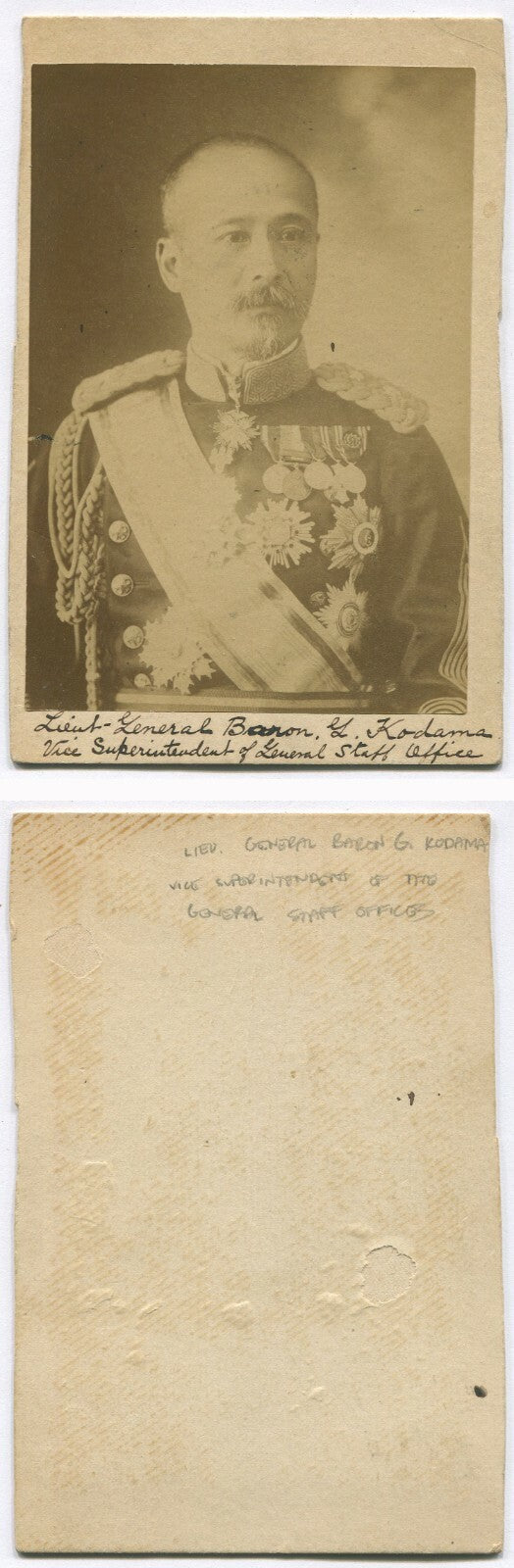 JAPANESE GENERAL VISCOUNT KODAMA GENTARO. CABINET CARD.