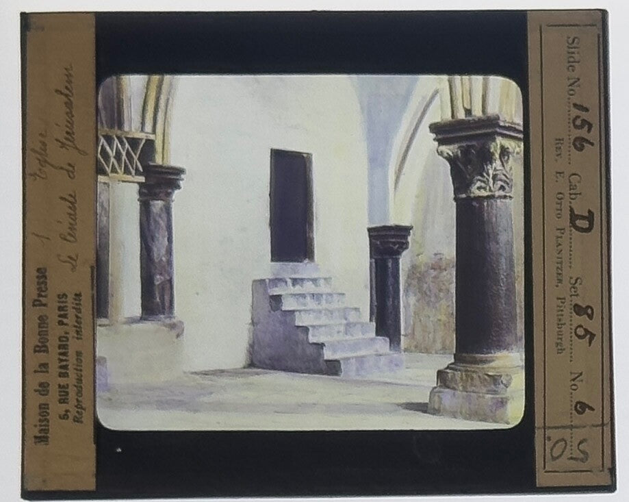 Vintage Lantern Slide Jerusalem 3.25x4 in Glass Photo - Travel Photography Collectible, Wall Art, Lightbox Display