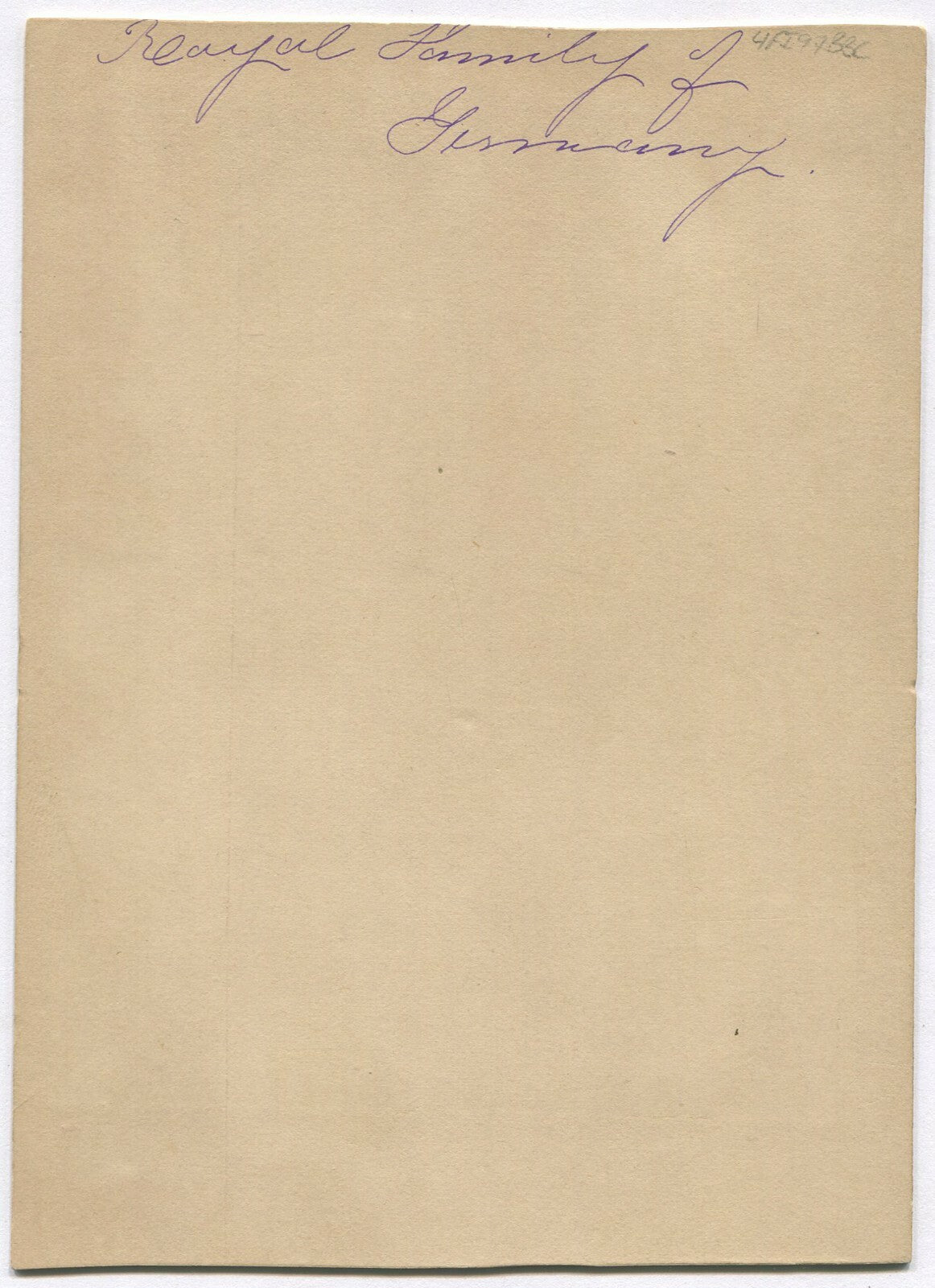 Vintage Royal Family of Germany Photo Cabinet Card - Original Artwork, Not a Copy