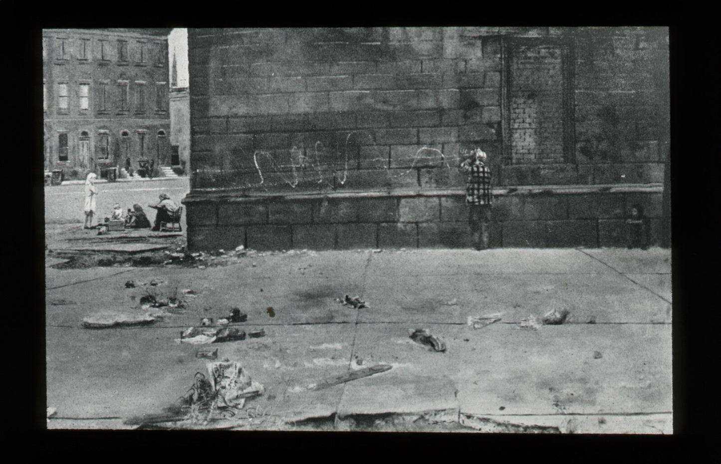 Vintage Lantern Slide: "The Wall" American Photographer Walter Stuempfig 1946