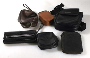 MISCELLANEOUS LOT OF LENS AND CAMERA CASES (6)