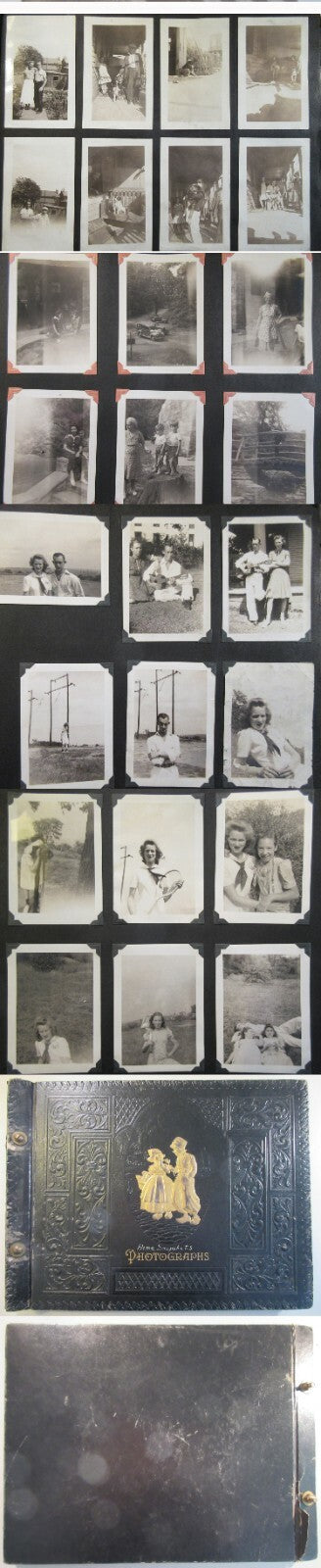 VINTAGE PHOTO ALBUM, 1943. MILITARY, HUNTING,DOGS, AMERICAN HOME AND LEISURE.