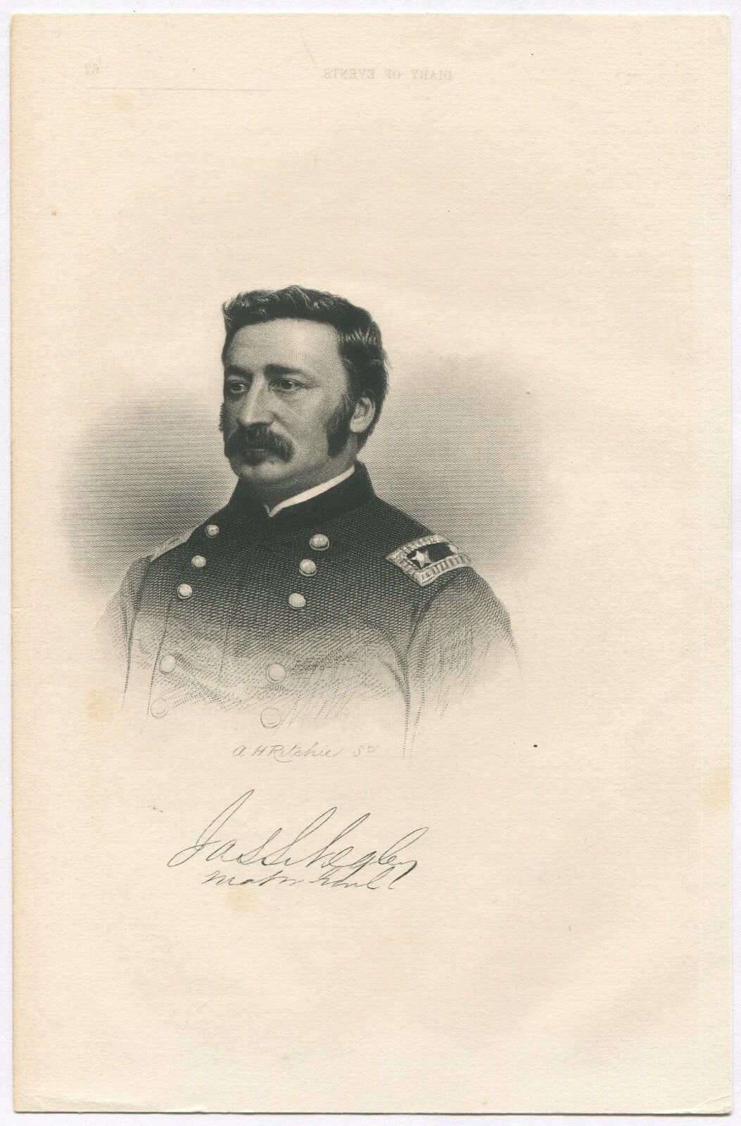 MAJ.GEN.JAMES S. NEGLEY,USA. LITHOGRAPH 9X6 INCHES.