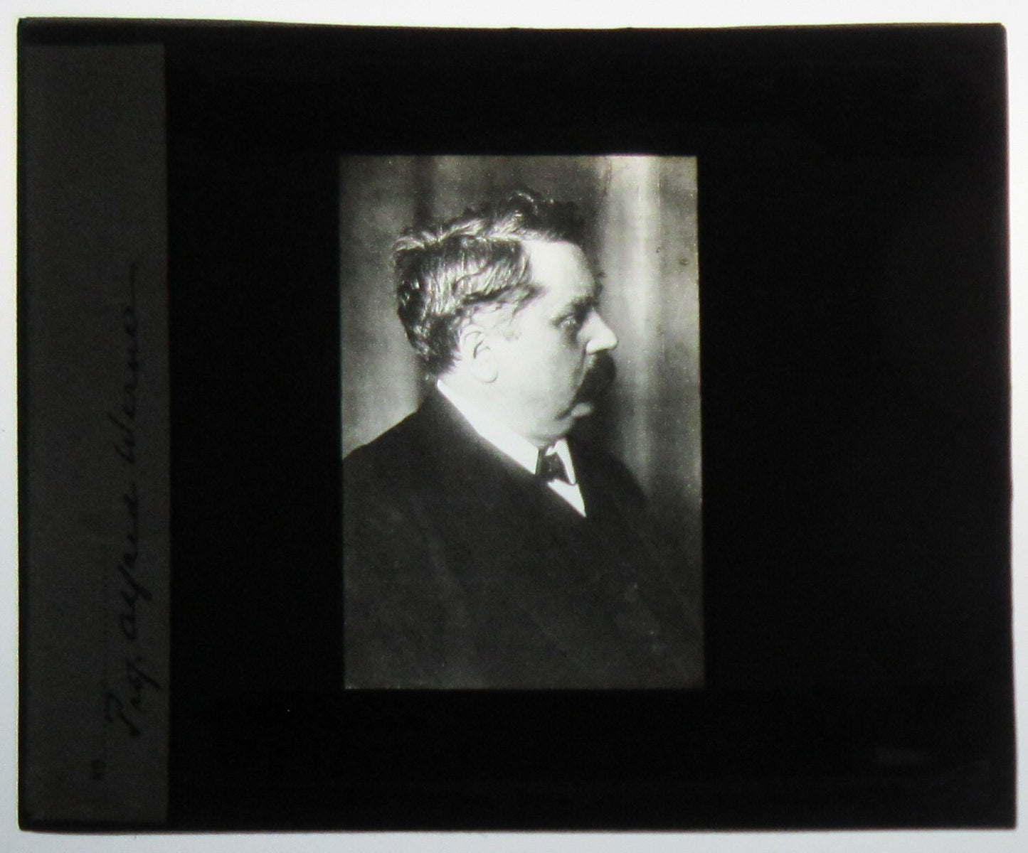 Vintage Portrait Lantern Slide on Glass: Prof. Alfred Warner, Authentic Original Photo, 3.25 x 3.5 in