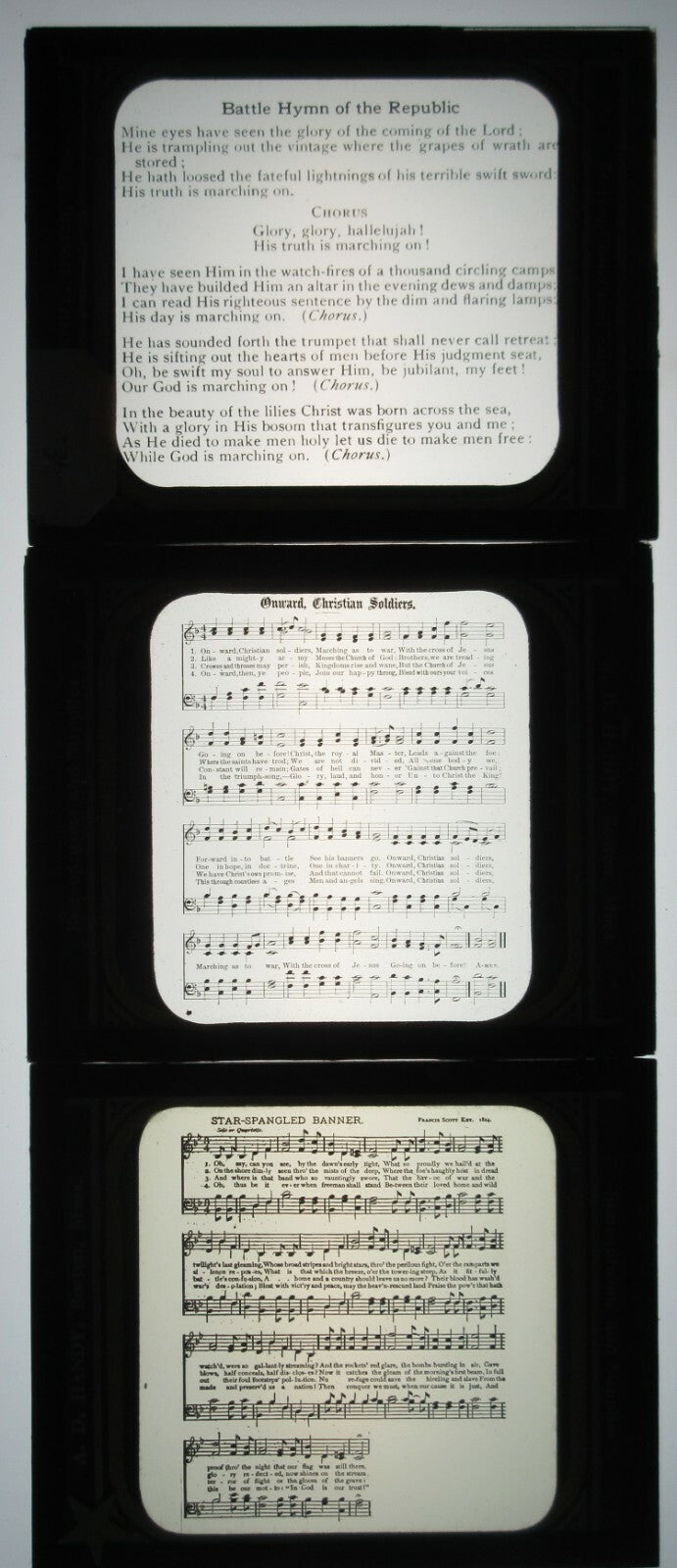 19TH CENTURY KARAOKE. 8 LANTERN SLIDE. TITLES IN DESCRIPTION.