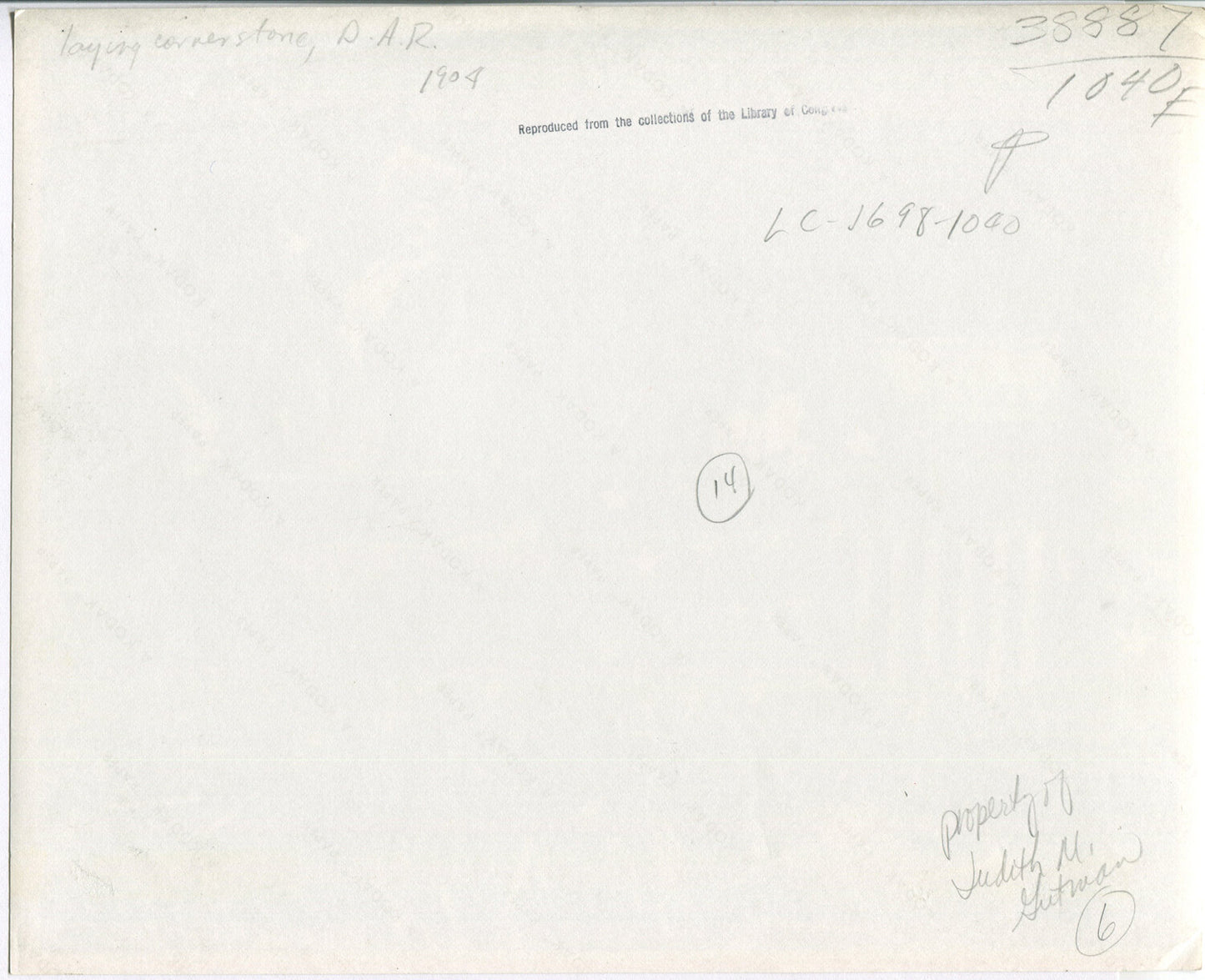 Vintage DAR Celebration 1908 Black & White Silver Print 8x10 Photograph