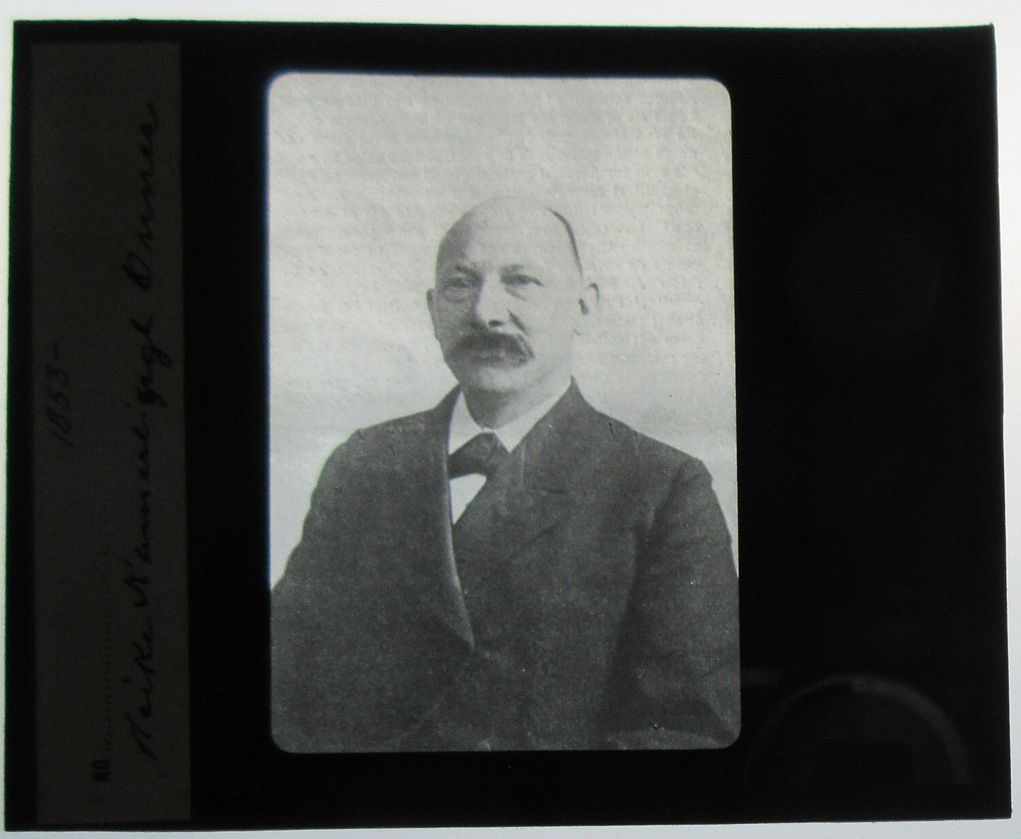 Vintage Portrait Lantern Slide - Photo on Glass, 3.25x3.5 in, Heike Dremes