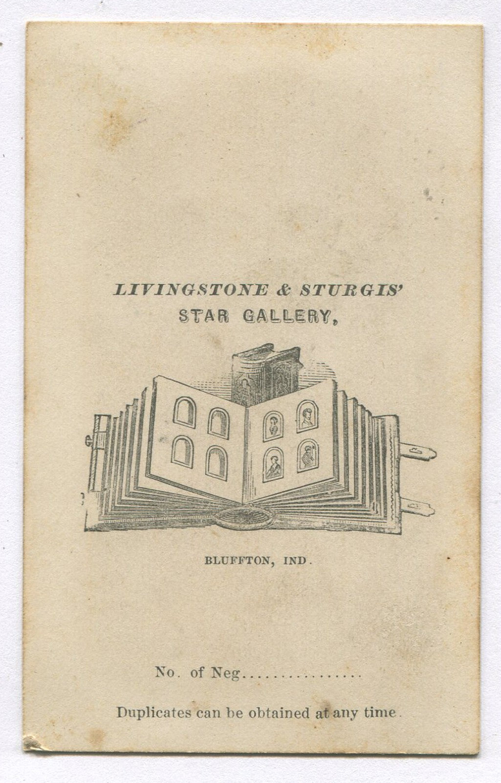 WOMAN W/ VERY UNFORTUNATE HAIRSTYLE. CDV. BLUFFTON, IND.