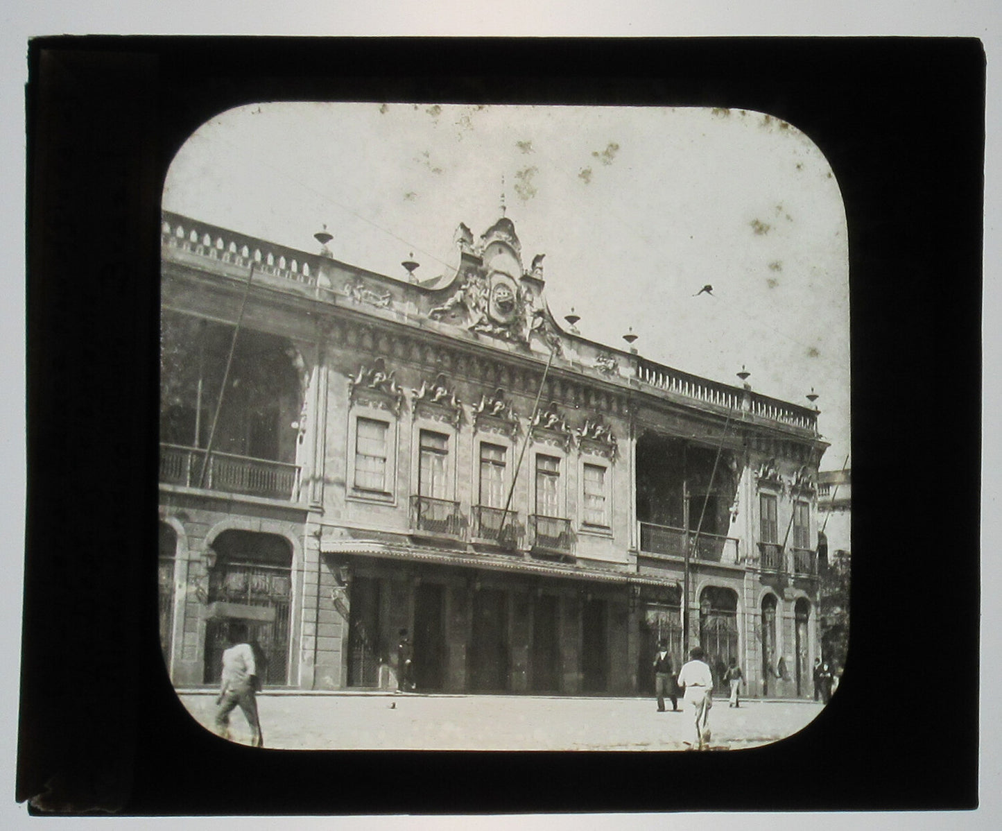 Vintage Imperial Palace Rio de Janeiro Magic Lantern Slide - Glass Photo, Original 3.25 x 4 in