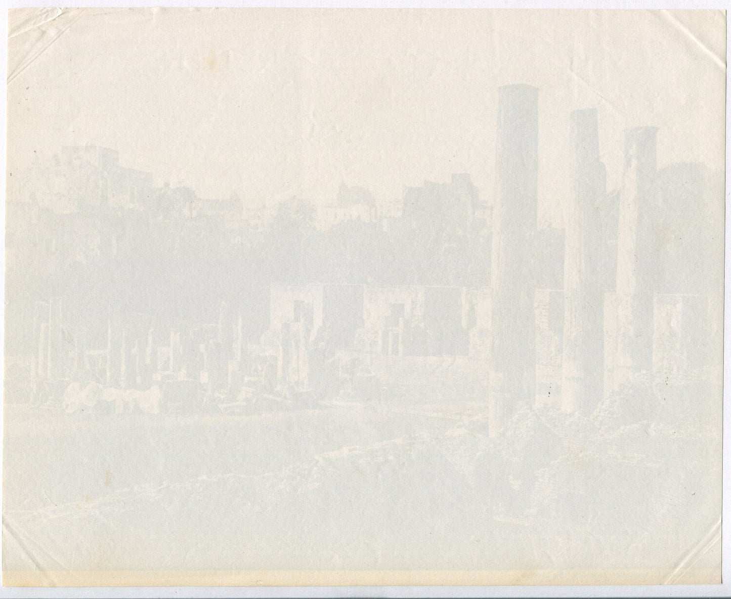 Vintage 8x10 Albumen Photograph - Ruins Temple of Jupiter, Unmounted - Original Bernie's Photo