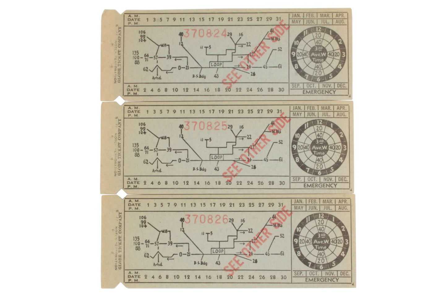 Duluth Transit Authority Tickets DTA Conservative Numbered Unpunched Vintage x 3