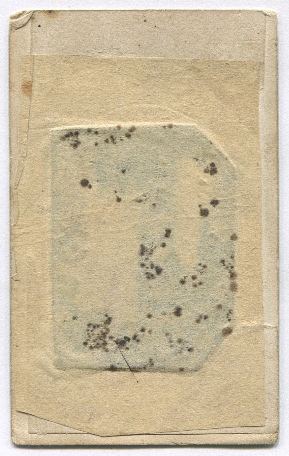 WOMAN, SHORT HAIR, LACE COLLAR. TINTED TINTYPE IN PERIOD PAPER MAT.